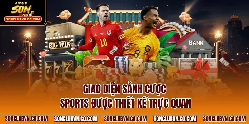 Giao diện sảnh cược sports được thiết kế trực quan